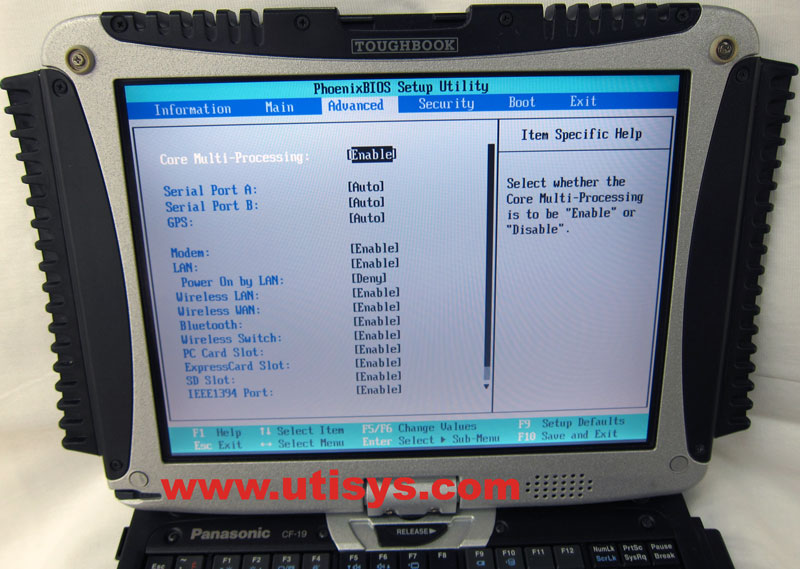 Panasonic ToughBook CF-19 CF-19CDBCXVM MK1